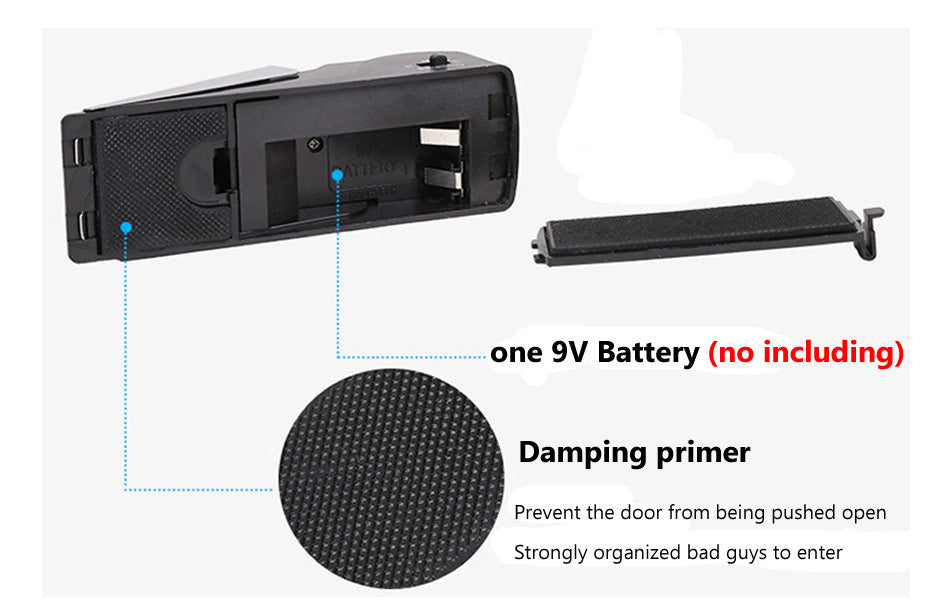 Intelligent Home Security Wedge Door Stop with Intruder Detection