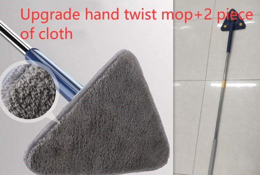 Extendable Triangle Mop 360 Rotatable Adjustable 110 Cm Cleaning Mop For Tub Tile Floor Wall Cleaning Mop Deep Cleaning Mop