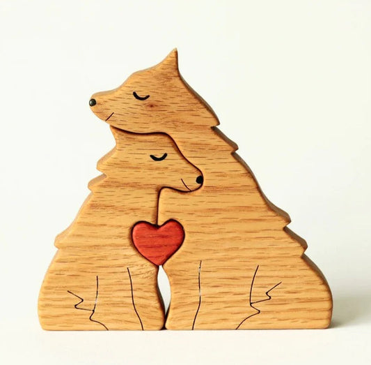 Personalized Animal Small Wooden Board Puzzle Anniversary Handmade Gift For Family